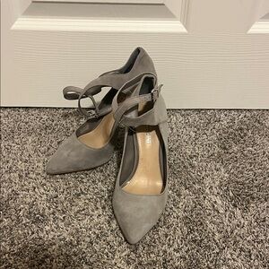 Gianni Bini Gray Suede Heels